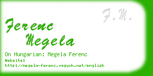 ferenc megela business card